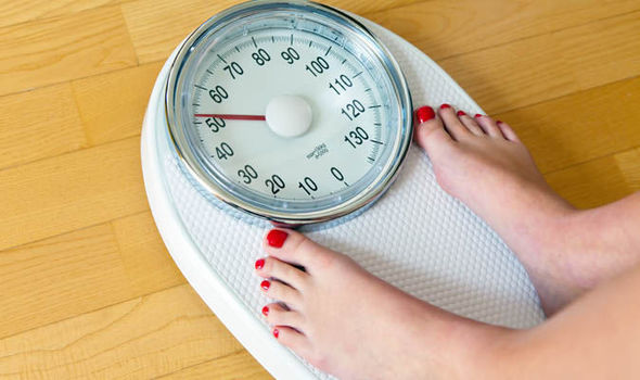 Woman Checking Her Weight On A Scale