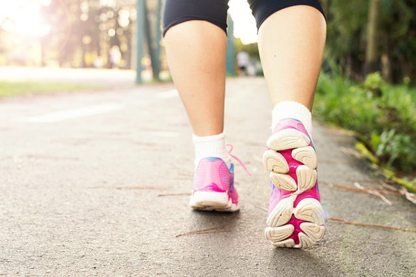 Feet In Trainers Walking